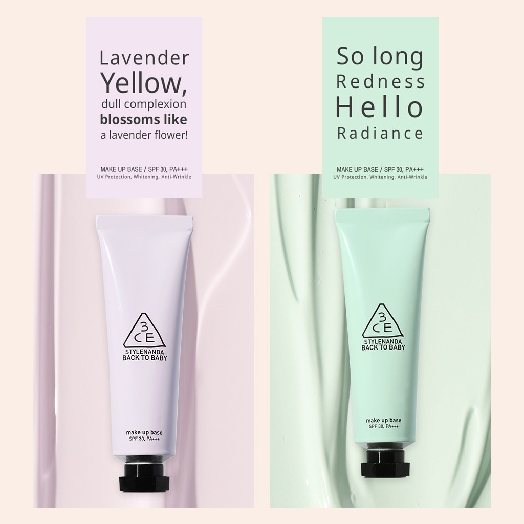 Kem Lót 3CE Back To Baby Điều Chỉnh Màu Da 30ml | BigBuy360 - bigbuy360.vn