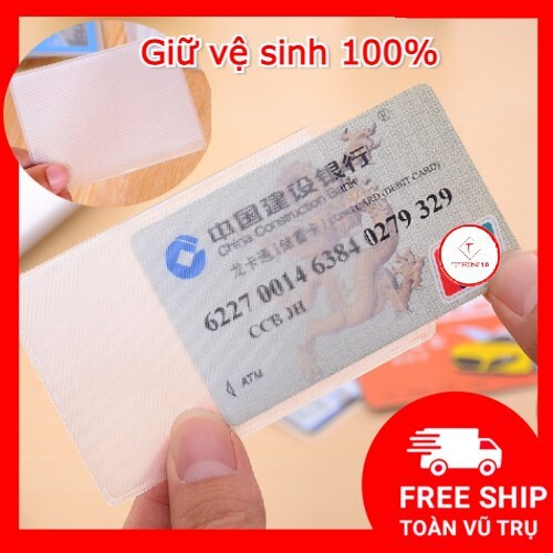 Vỏ bọc ATM thẻ sinh viên thẻ ngân hàng bằng lái xe giữ vệ sinh giúp thẻ luôn mới