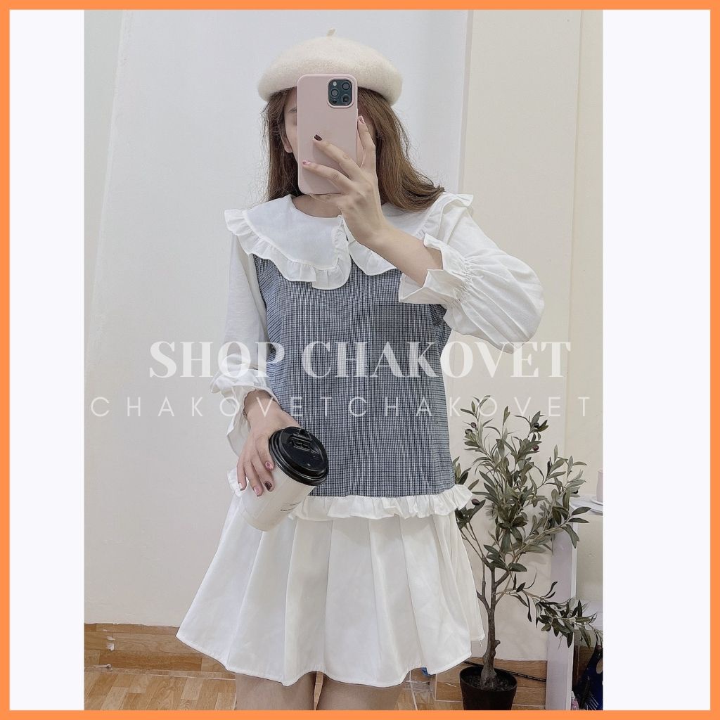 Áo sơ mi nữ dài tay đẹp kiểu kẻ cổ sen A898, tay áo bo chun phong cách thời trang hàn quốc hàng loại 1 mặc đẹp dáng xinh