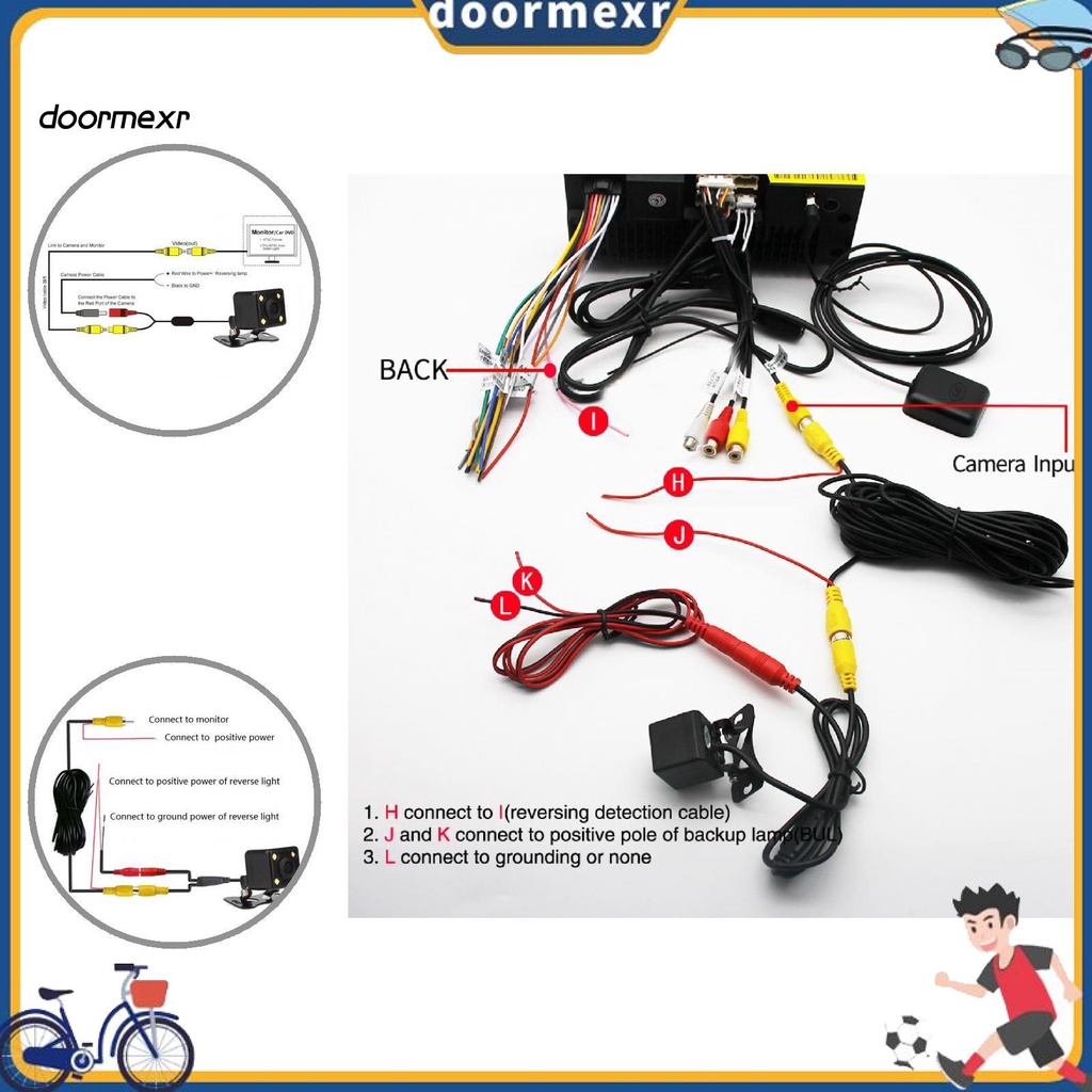 Camera chiếu hậu 4/8/12 bóng LED góc rộng 170 độ cho xe hơi