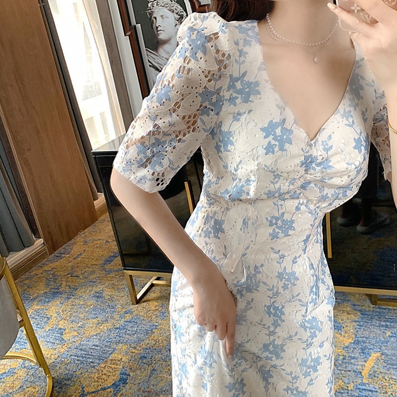 Đầm Hoa Phong Cách Retro Pháp Ngọt Ngào Mới 2021 | BigBuy360 - bigbuy360.vn