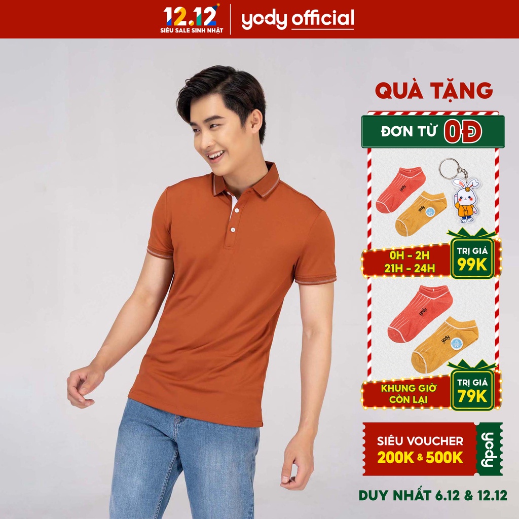 [Mã WABRYD50K giảm 10% đơn 250K] Áo polo Nam YODY chất liệu Cotton coolmax APM3519- Bổ sung | BigBuy360 - bigbuy360.vn