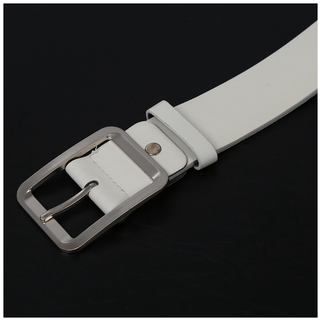 Dây thắt lưng giả da màu trắng thời trang cho nam