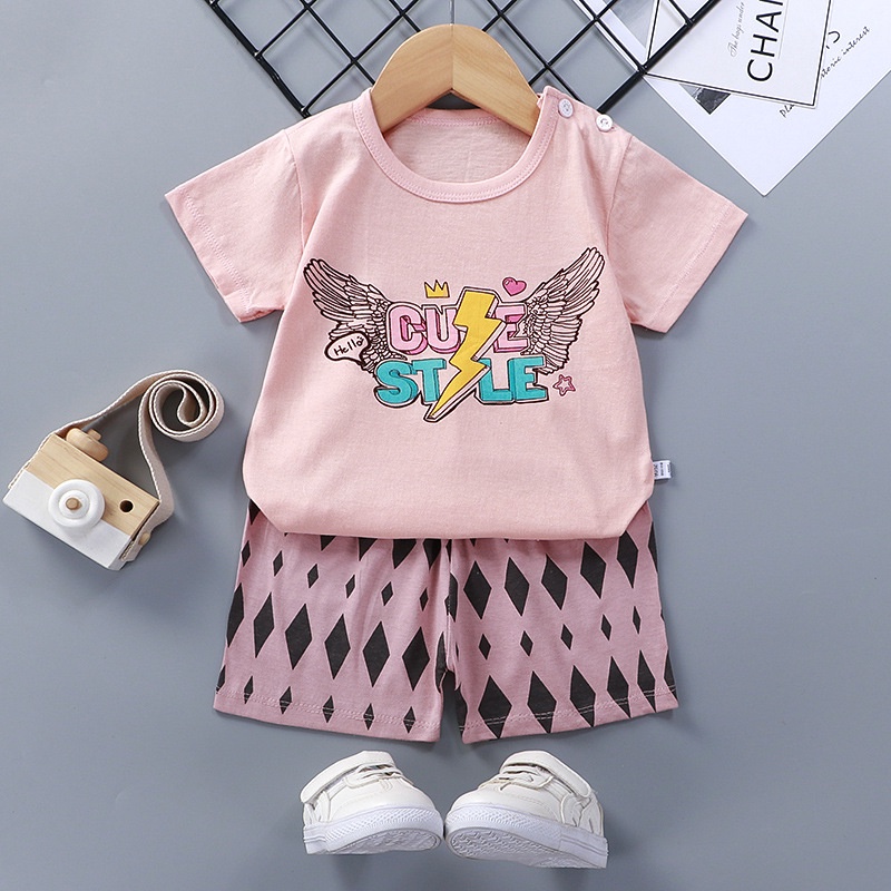 Bộ cộc tay cotton cho bé xuẩt khẩu