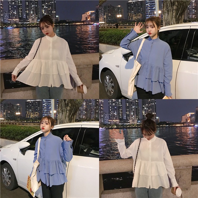 Áo sơ mi nữ tay dài babydoll Emilyshop