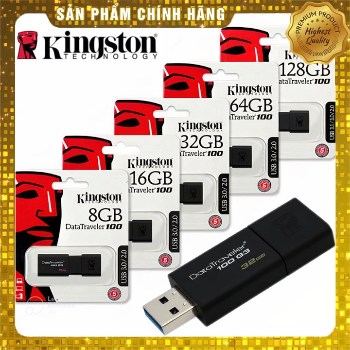 USB 4GB/8GB/16GB/32GB Kingston DataTraveler 100 G3