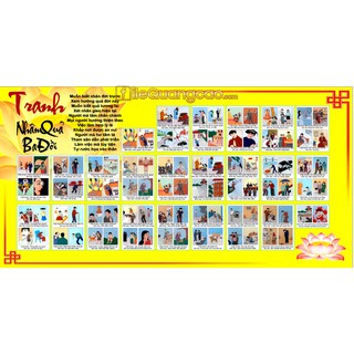 Tranh Nhân Quả Ba Đời Khổ Lớn A0 (84x119cm)