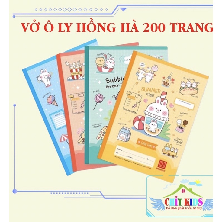 Vở oly 200 trang HỒNG HÀ mã số 0588 viết không thấm không nhoè mực