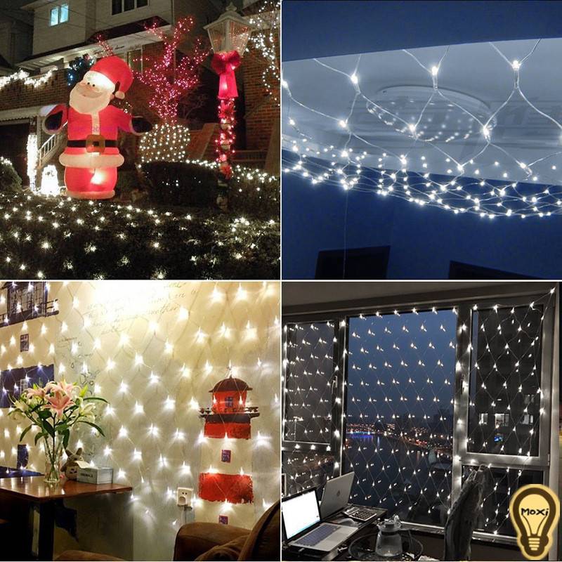 Lưới Đèn LED Chống Nước Trang Trí Ngoài Trời Cho Giánh Sinh, Tiệc, Lễ Tết - Nhiều chế độ chớp