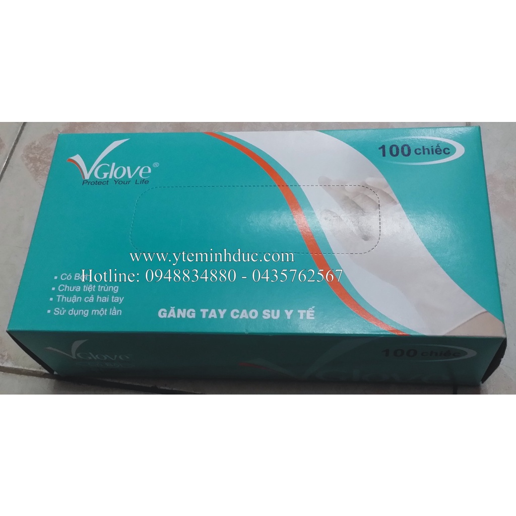 Găng Tay Cao Su Có Bột Dùng Khám Bệnh - Kiểm Tra - Bảo Vệ Tay - Tránh Tiếp Xúc - Hộp 50 Đôi - Giá Rẻ Vô Địch
