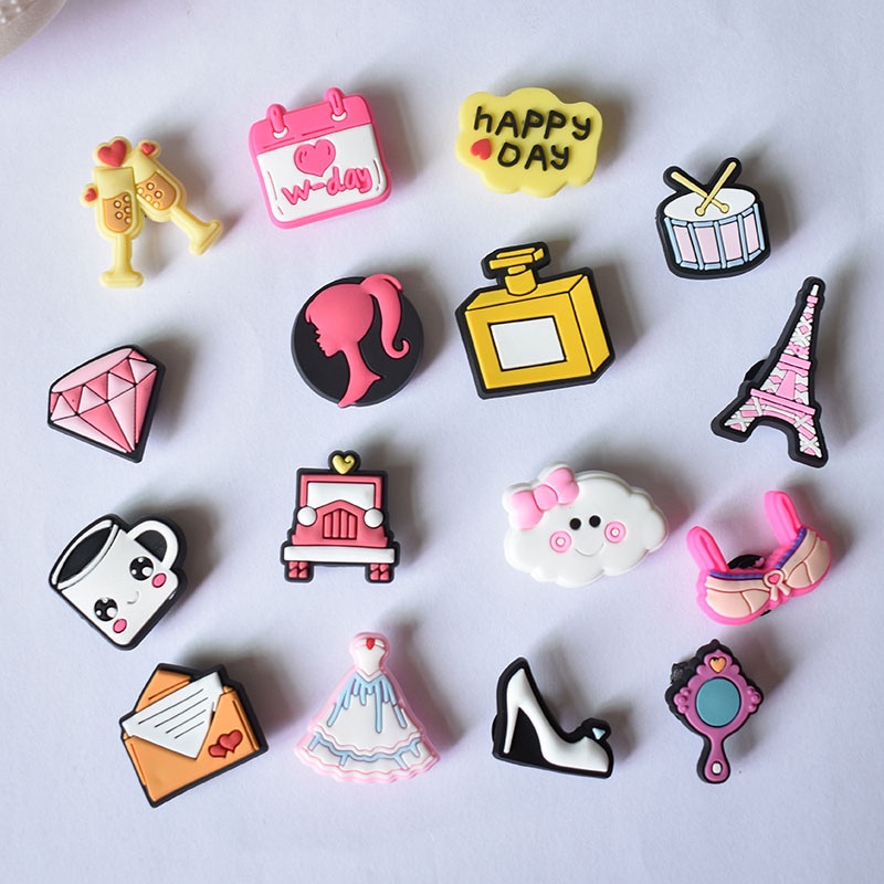 1 Phụ Kiện Trang Trí Giày Dép Bằng PVC Eva Kiểu Hoạt Hình Dễ Thương Cho Bé Gái