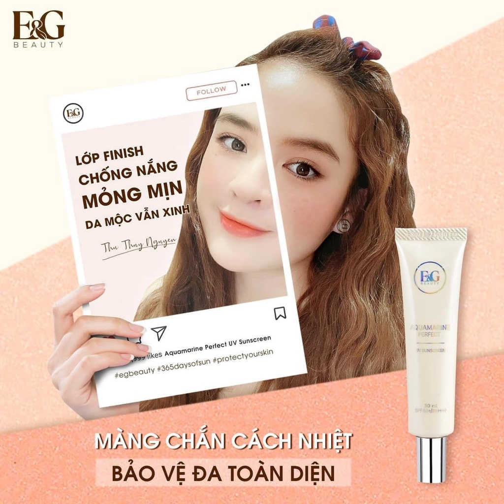 Kem Chống Nắng E&amp;G Beauty Aquamarine Perfect UV Sunscreen 30ml