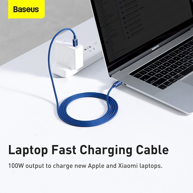 Cáp Sạc Nhanh Baseus 100W USB C Sang Type C Cho Macbook iPad 5A PD Xiaomi POCO X3 Pro Samsung Huawei