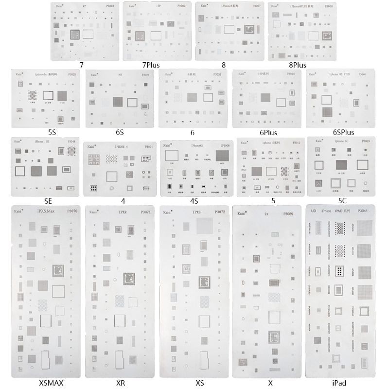 Khuôn Bóng Hàn Bga Reballing Cho Iphone Xs Max / Xr / Xs / X / 8 Plus / 8 / 7 Plus / 7 / 6s Plus / 6s