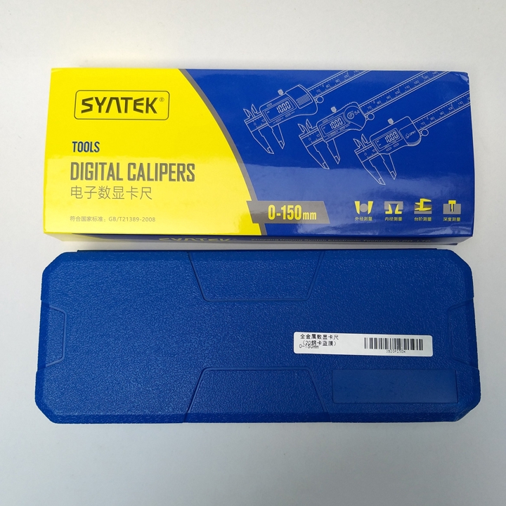 Thước kẹp điện tử thép không gỉ Syntek 150mm có logo