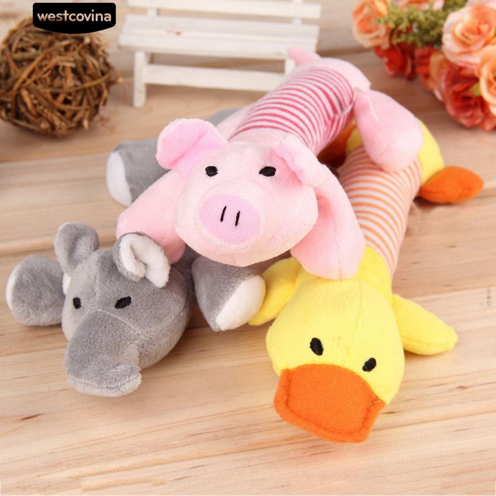 Đồ Chơi Gối Ôm Vịt/Heo Nhồi Bông Cho Chó Mèo