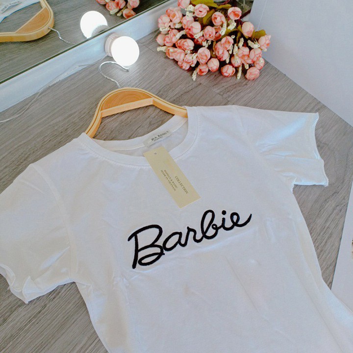 Đầm dự tiệc ღ FREESHIP ღ Váy body cổ tròn tay ngắn thêu Barbie thời trang XIXO - DAM0031