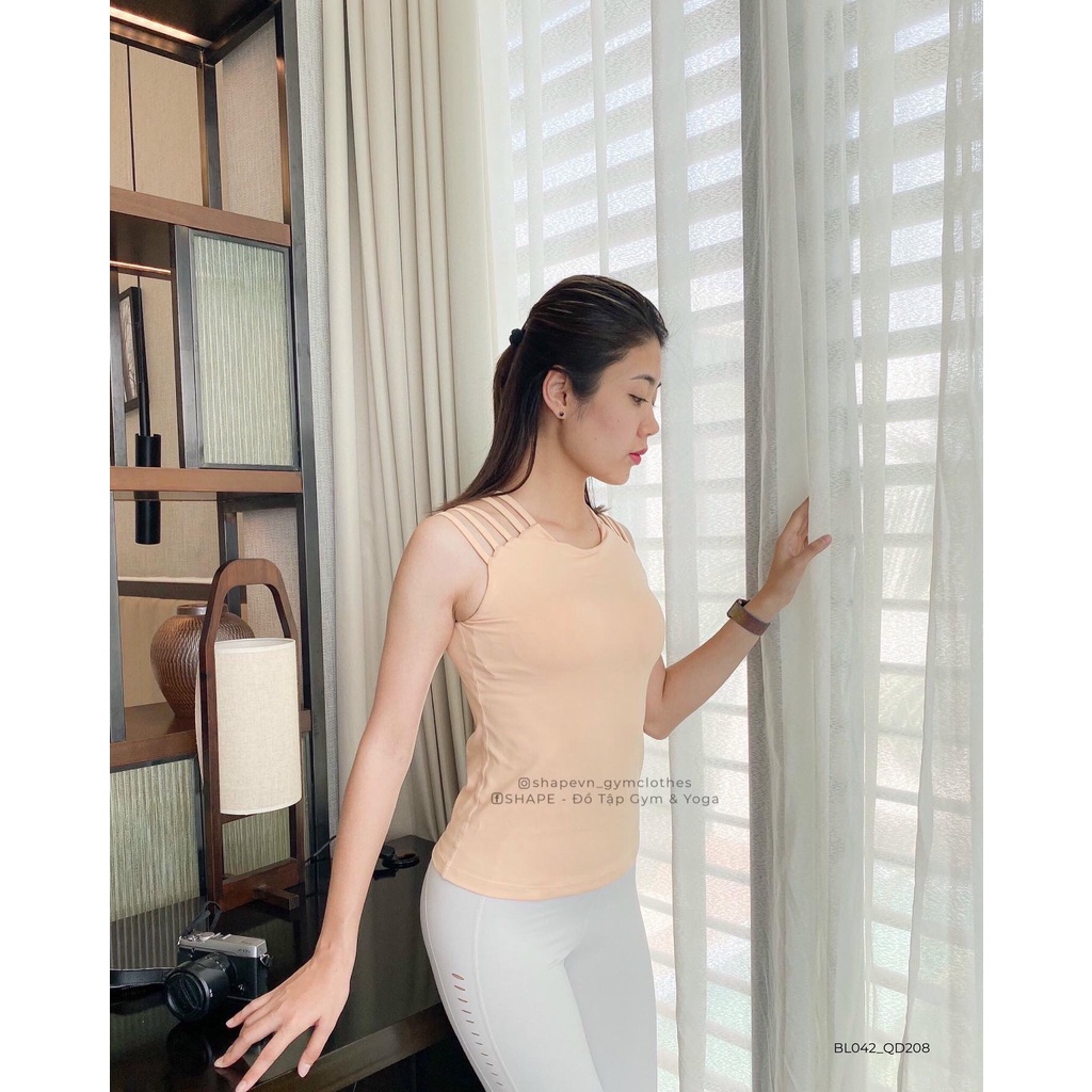 Quần legging nữ cao cấp trơn cutout bên [ QD208]