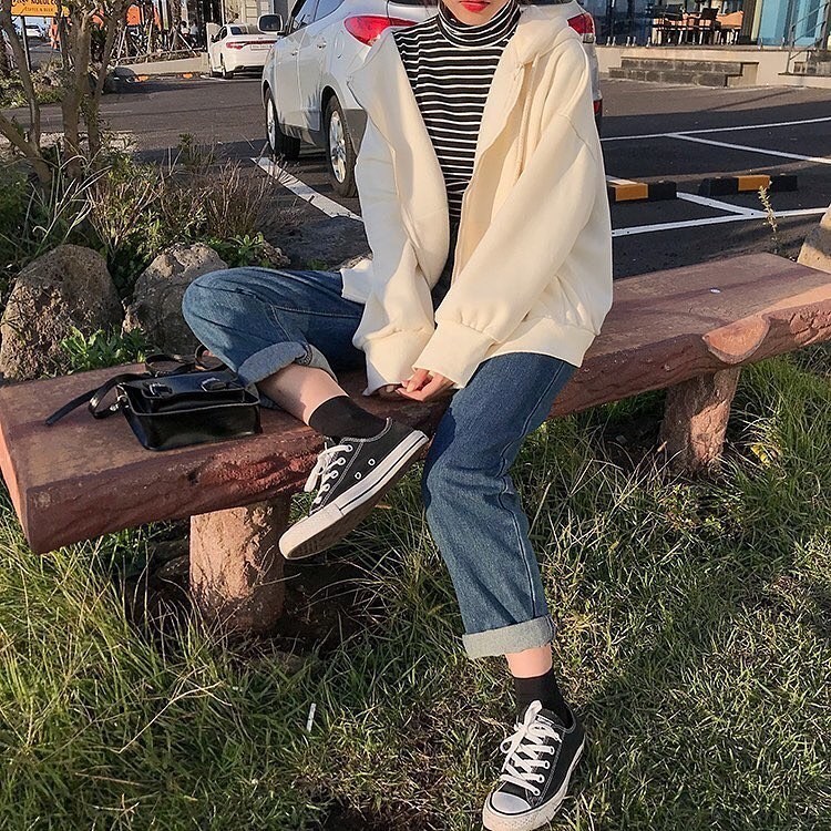 Áo Hoodie Zip Ulzzang Chất Đẹp - Áo khoác nỉ bông khóa kéo 6 màu siêu xinh Unisex Nam Nữ Hàn Quốc | BigBuy360 - bigbuy360.vn