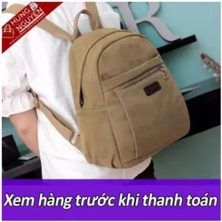 Ba lô vải bố Canvas cao cấp nữ thời trang Hàn Quốc 2020