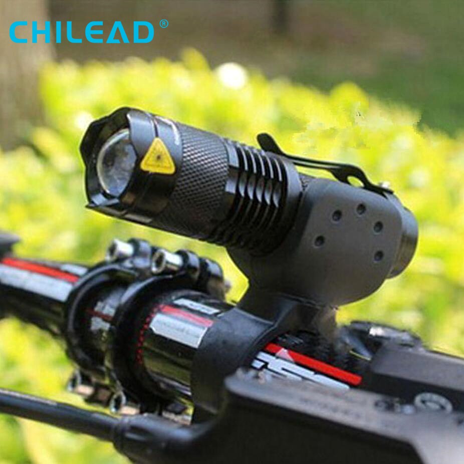 【CHILEAD】7W 3000LM 3 chế độ đèn xe đạp Q5 LED ánh sáng phía trước xe đạp ánh sáng đèn pin xe đạp chống nước zoom đèn pin xe đạp, sử dụng 14500