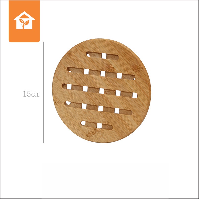 Miếng lót nồi cách nhiệt bằng gỗ tre loại dày nhiều kích thước