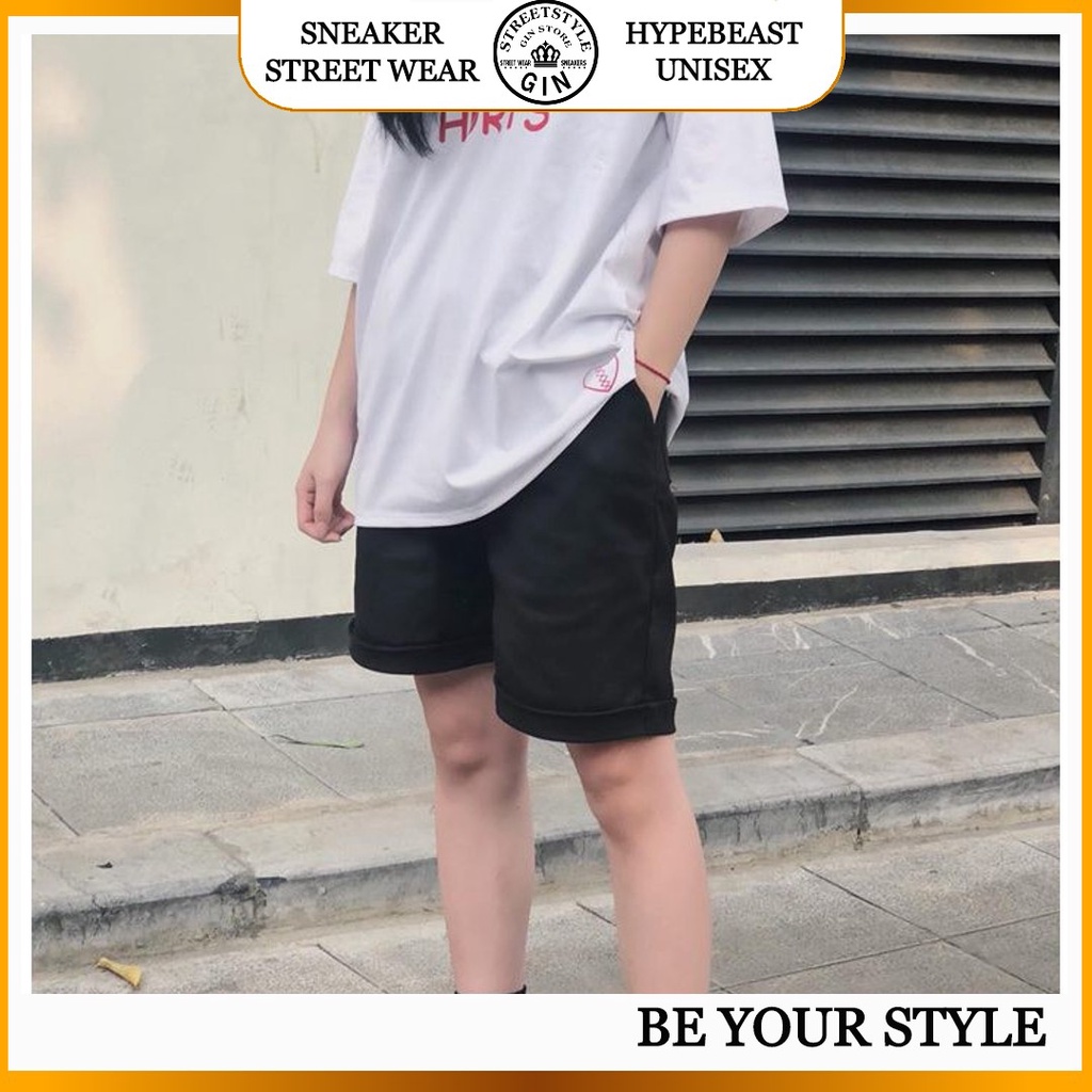 QUẦN SHORT KAKI PHONG CÁCH UNISEX - KÈM ẢNH THẬT(GIN STORE)