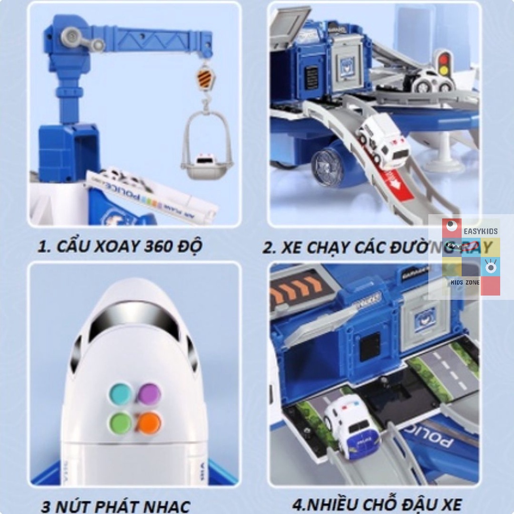 Đồ chơi máy bay, máy bay trẻ em biến hình có âm thanh, ánh sáng, đa chức năng