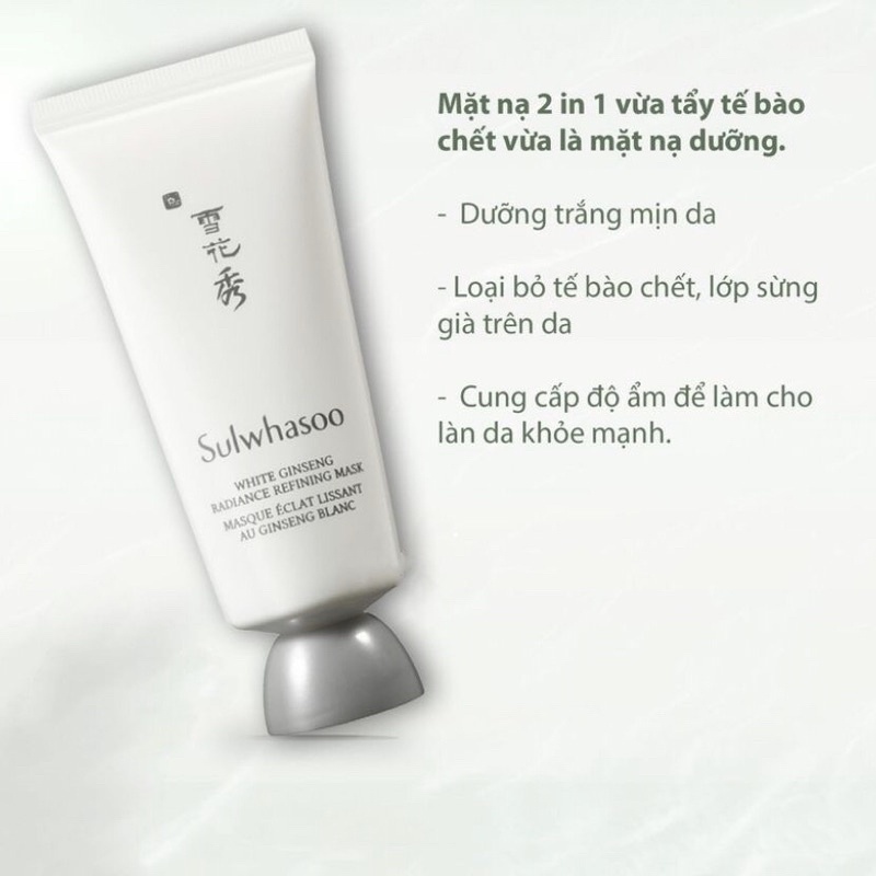 Mặt Nạ Trắng Da Sulwhasoo  Phương Ohui Mặt Nạ Dưỡng Trắng Tẩy Tế Bào Chết Giúp Da Đều Màu Trắng Mịn 35ml