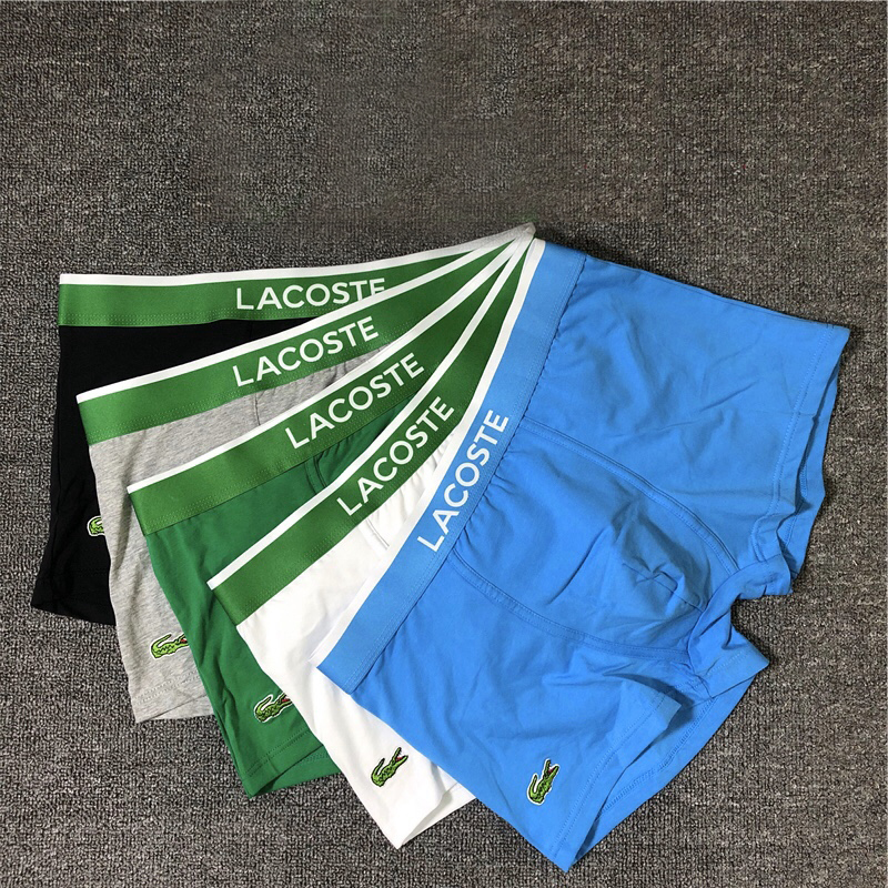 Quần lót boxer vải cotton lụa thoáng khí màu trơn thời trang cho nam