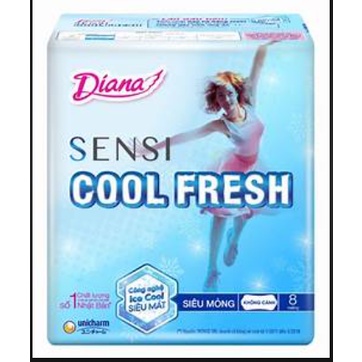 Giá sỉ thùng 48 gói băng vệ sinh Diana sensi coolfresh cos cánh và không cánh