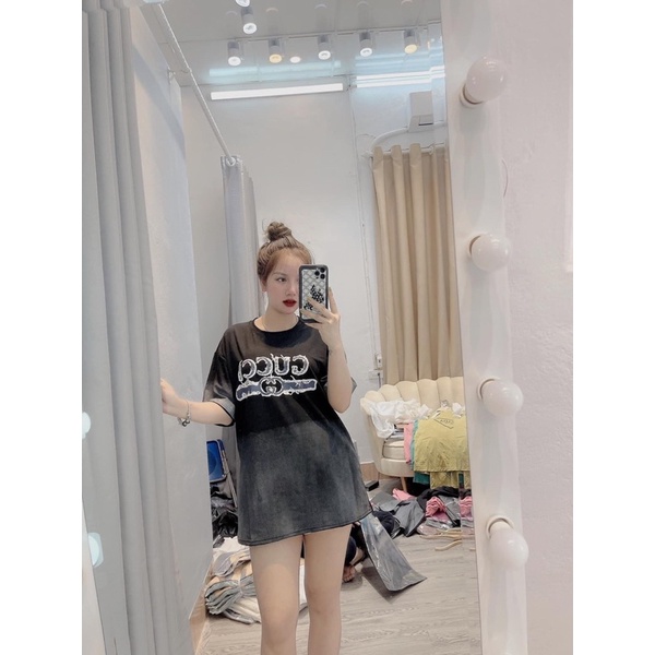 Áo Thun Loang Đen Unisex Phông Form Rộng Ngắn Tay In Hình Cá Tính Nam Nữ Ulzzang HOT