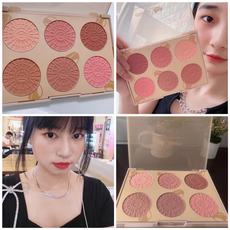 Phấn Má Nude Makeup Natural Blush Highlight Glow - Má Hồng + Tạo Khối Trendy Beauty