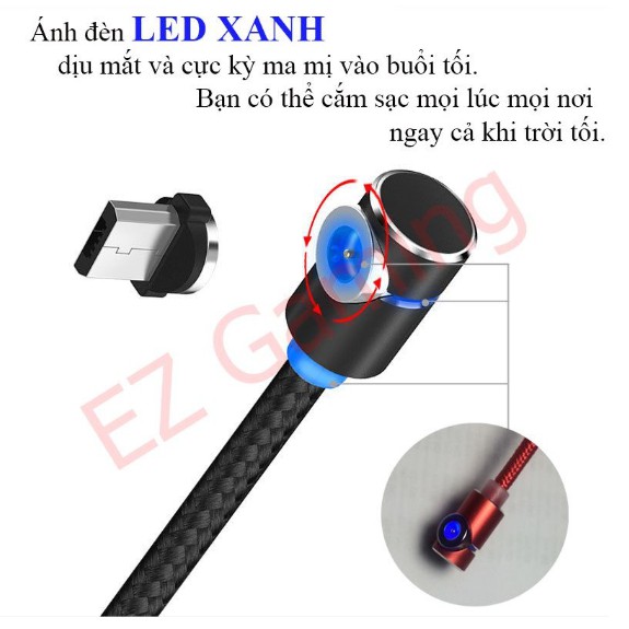 X-ONE SHOP Cáp Sạc Nam Châm Bắt Dính Tự Động Sạc Thông Minh - Chống Mỏi Tay Khi Vừa Dùng Vừa Sạc