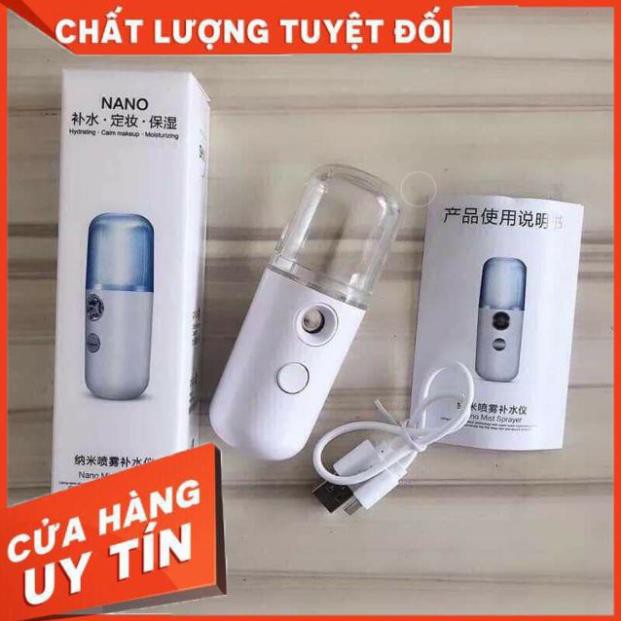 Flashsale Máy Phun Sương Nano Mini Cầm Tay Tạo Cảm Giác Dịu Nhẹ, Mát Mẻ Cung Cấp Độ Ẩm Cho Da Giữa Mùa Hè Nắng Nóng