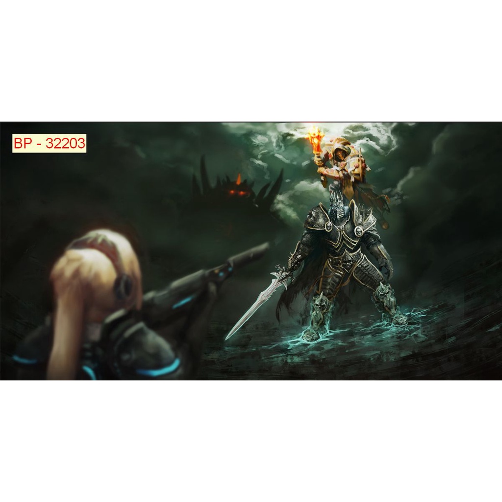 Tranh 3D Trang Trí Tường Cho GAME Thủ chất liệu chống thấm nước, không phai màu