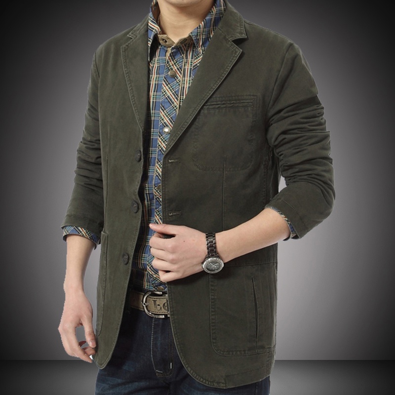 Áo Khoác Vest Dáng Rộng Cỡ Lớn Thời Trang Xuân Thu 2019 Cho Nam Trung Niên