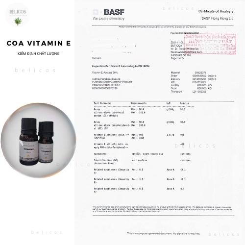 Vitamin E (Alpha – Tocopherol) 10ML - Nguyên liệu mỹ phẩm dưỡng ẩm da