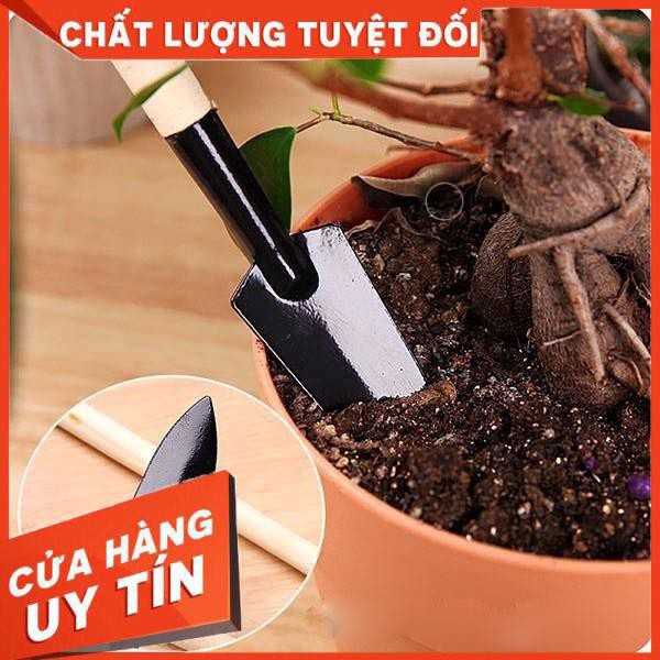 [XẢ KHO+FREE SHIP]  Bộ dụng cụ làm vườn mini chọn bộ 3 món 2 xẻng 1 cào