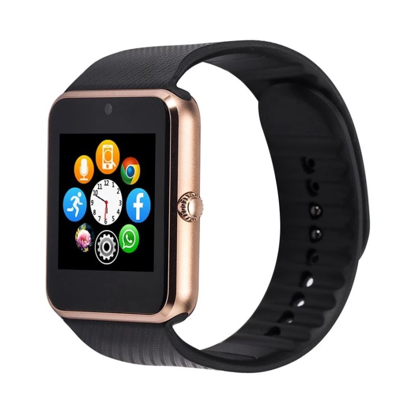 Đồng hồ thông minh Smart Watch GT08 đen viền vàng