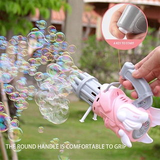 ✨Gatling Bubble Machine Toys Baby Soap Bubble Making Toys Porous Automatic Bubble Machine Children'S Toys