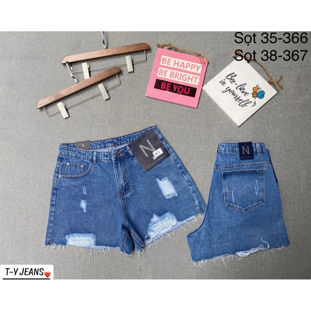 [Bigsize] Quần Sọt Jean Nữ Rách Bigsize