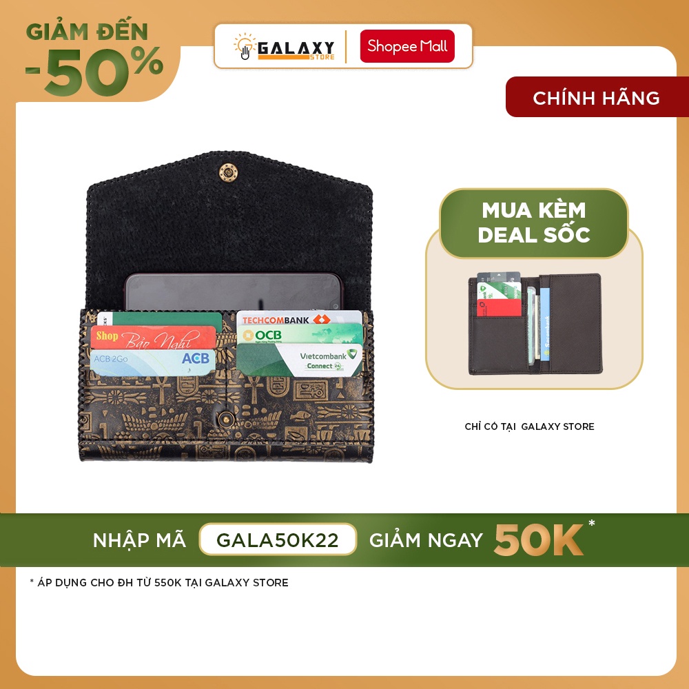 Ví Nữ Cầm Tay Da Bò Handmade Độc Lạ Galaxy Store GVNUA02