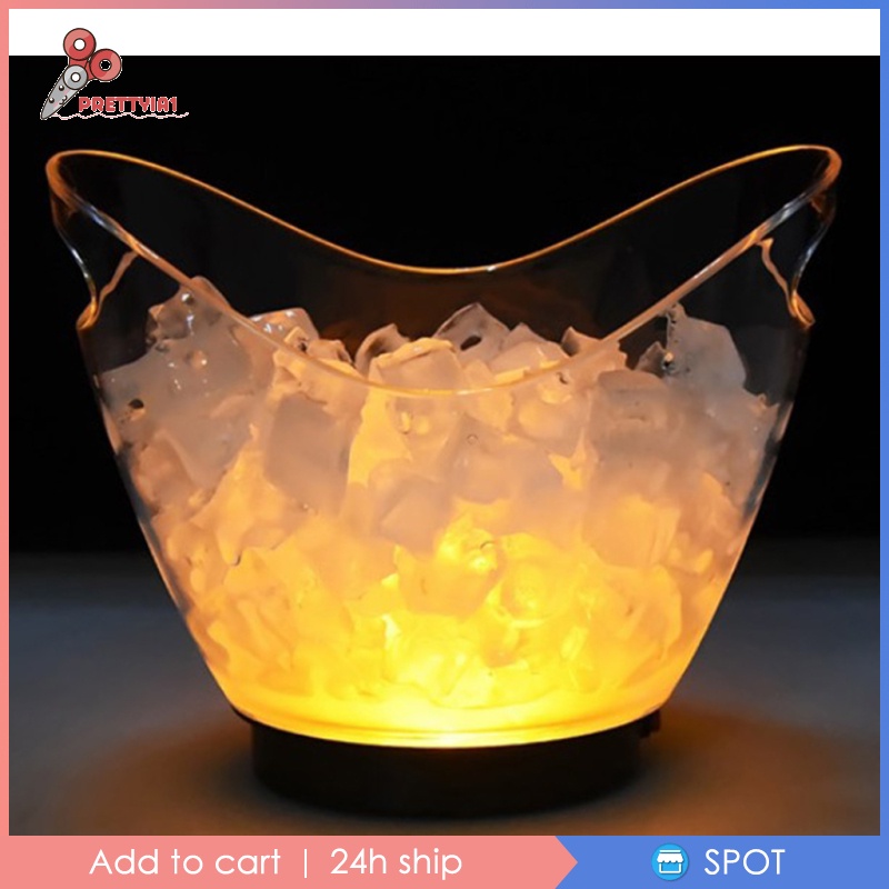 Thùng Đá Giữ Lạnh Bia Rượu Có Đèn LED 2L Cho Quán Bar / Câu Lạc Bộ