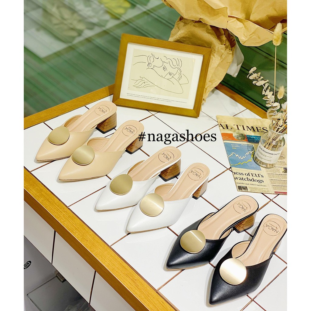 DÉP SỤC NAGASHOES PHỐI KHÓA TRÒN LÕM NAD104