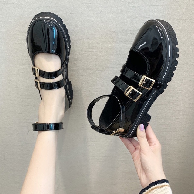 Giày búp bê lolita dây đan