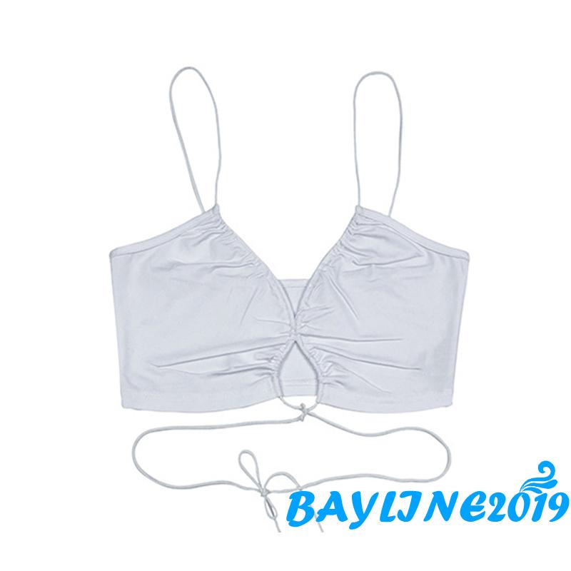 Áo lửng hai dây cổ V màu sắc thời trang quyến rũ cho nữ