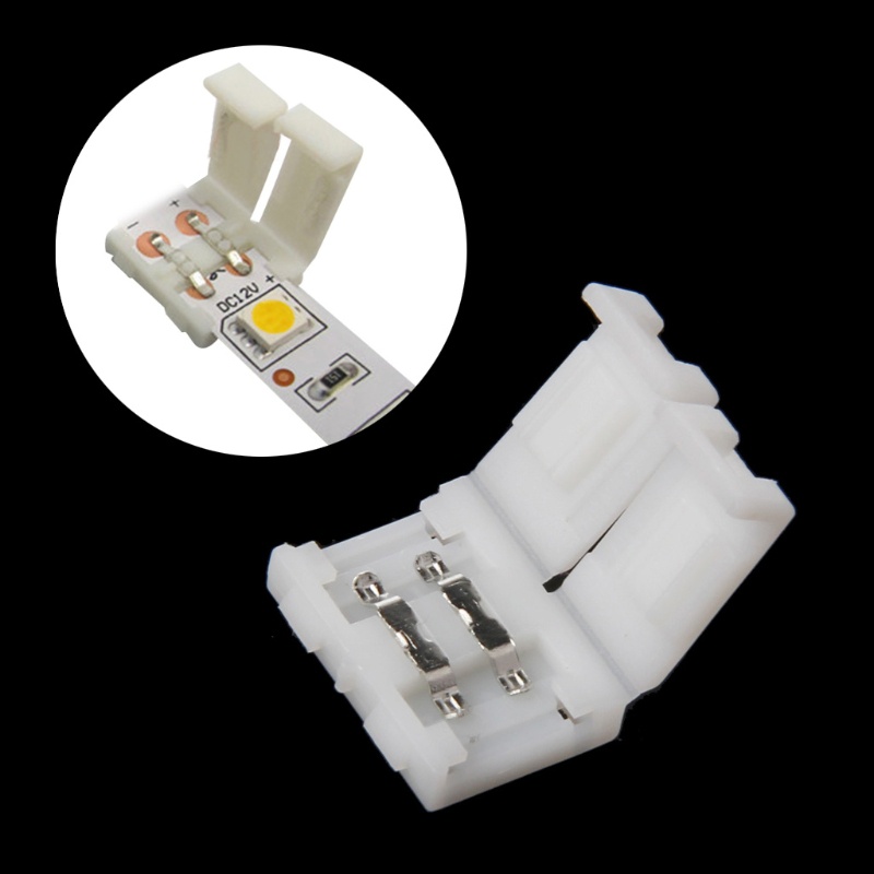 Bộ Chuyển Đổi PCB 8mm 2 Pin Cho Dây Đèn LED Không Hàn 3528 SMD