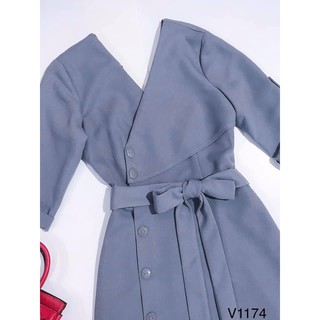 VÁY DÁNG Suông THẮT NƠ EO