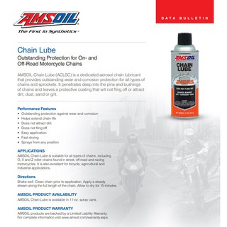 Xịt bôi trơn sên/nhông xích AMSOIL Chain Lube 325ml (ACLSC)